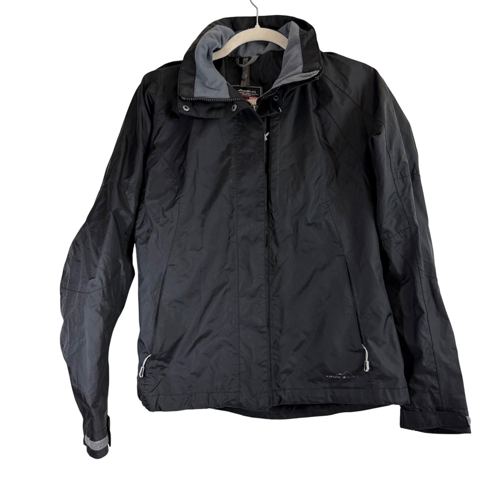 Eddie Bauer Weatheredge Women's Black Waterproof‎ Breathable Rain Jacket XS
